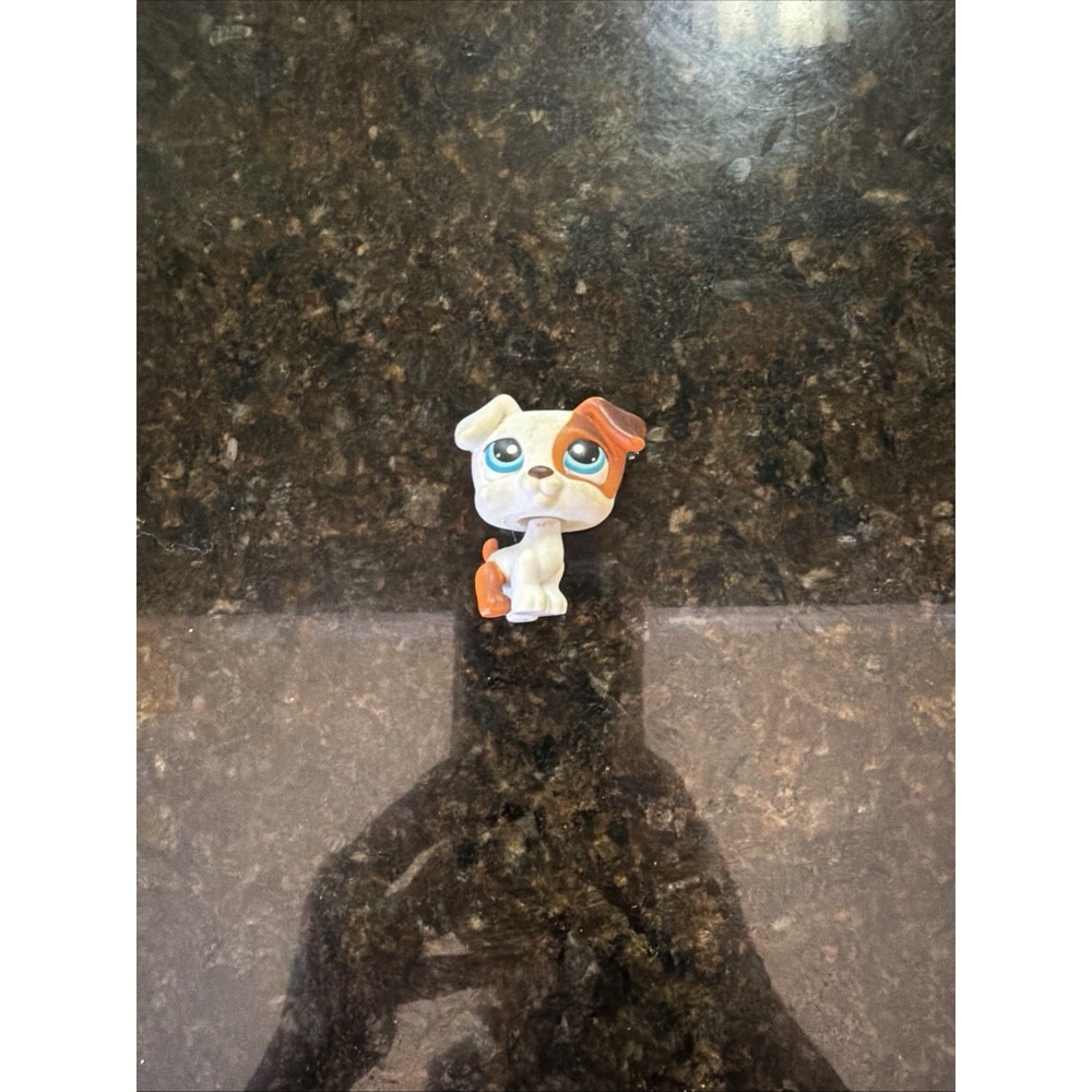 HASBRO LITTLEST PET SHOP LPS #151 BROWN & WHITE JACK RUSSELL PUPPY DOG FIGURE